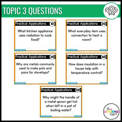 Heat Transfer Game Show | Science Review Test Prep Activity