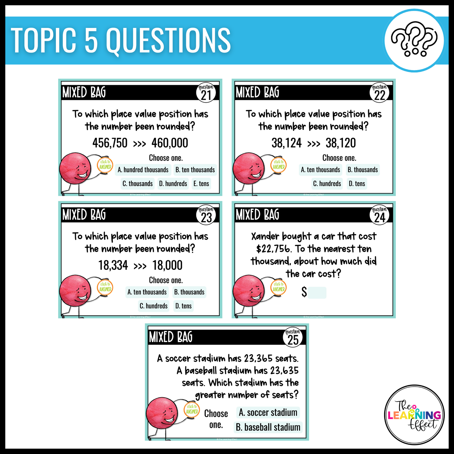 Place Value Google Slides | 4th Grade Math Digital Task Cards Review Activity