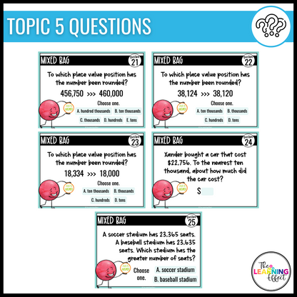 Place Value Google Slides | 4th Grade Math Digital Task Cards Review Activity