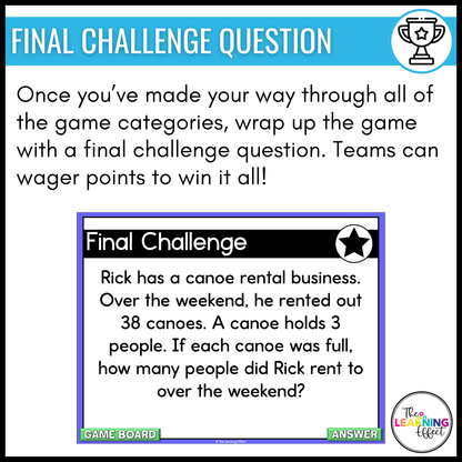 4th Grade Math Game Show BUNDLE | All Standards Test Prep Review Activities