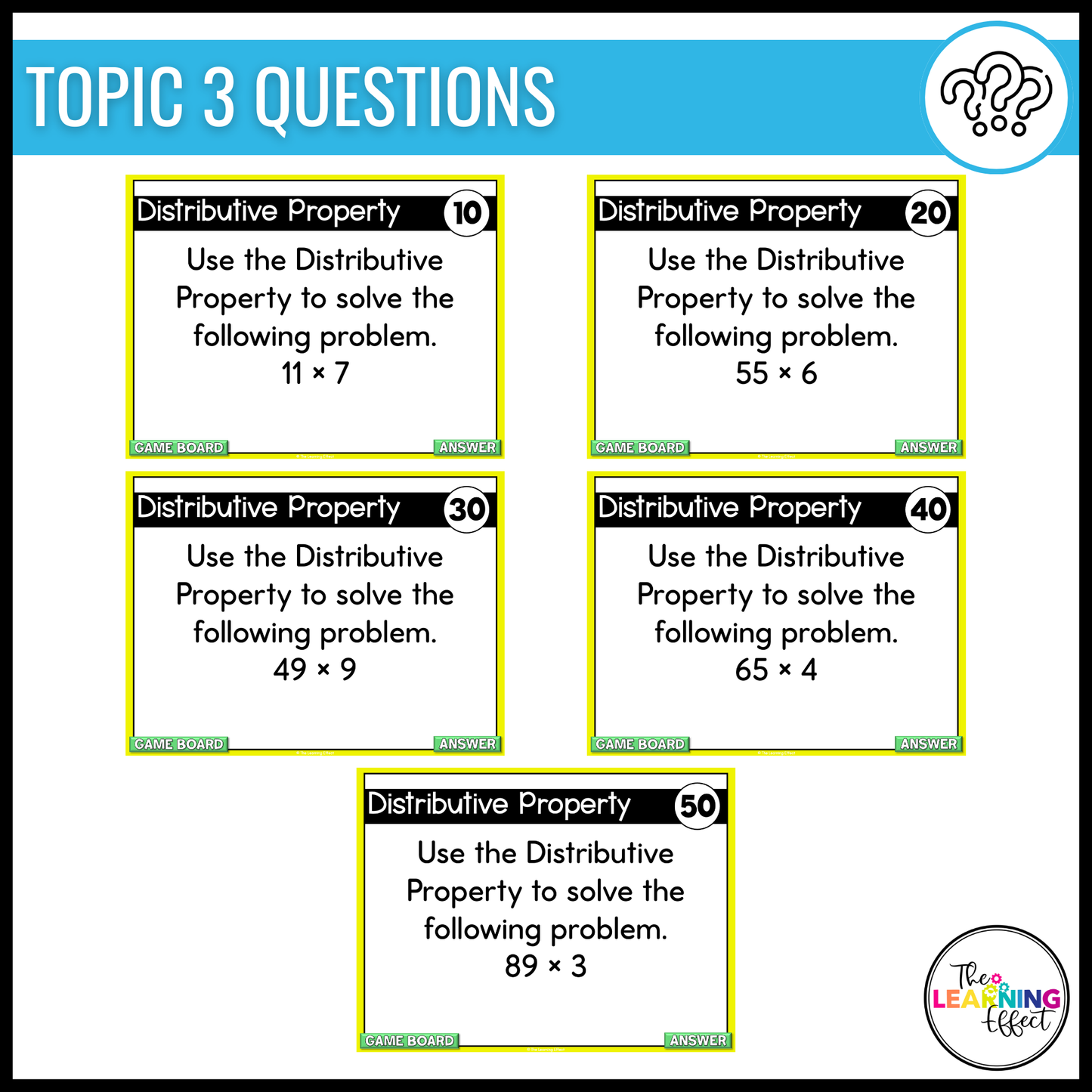 Multiply with One-Digit Numbers Game Show | 4th Grade Multiplication Activity