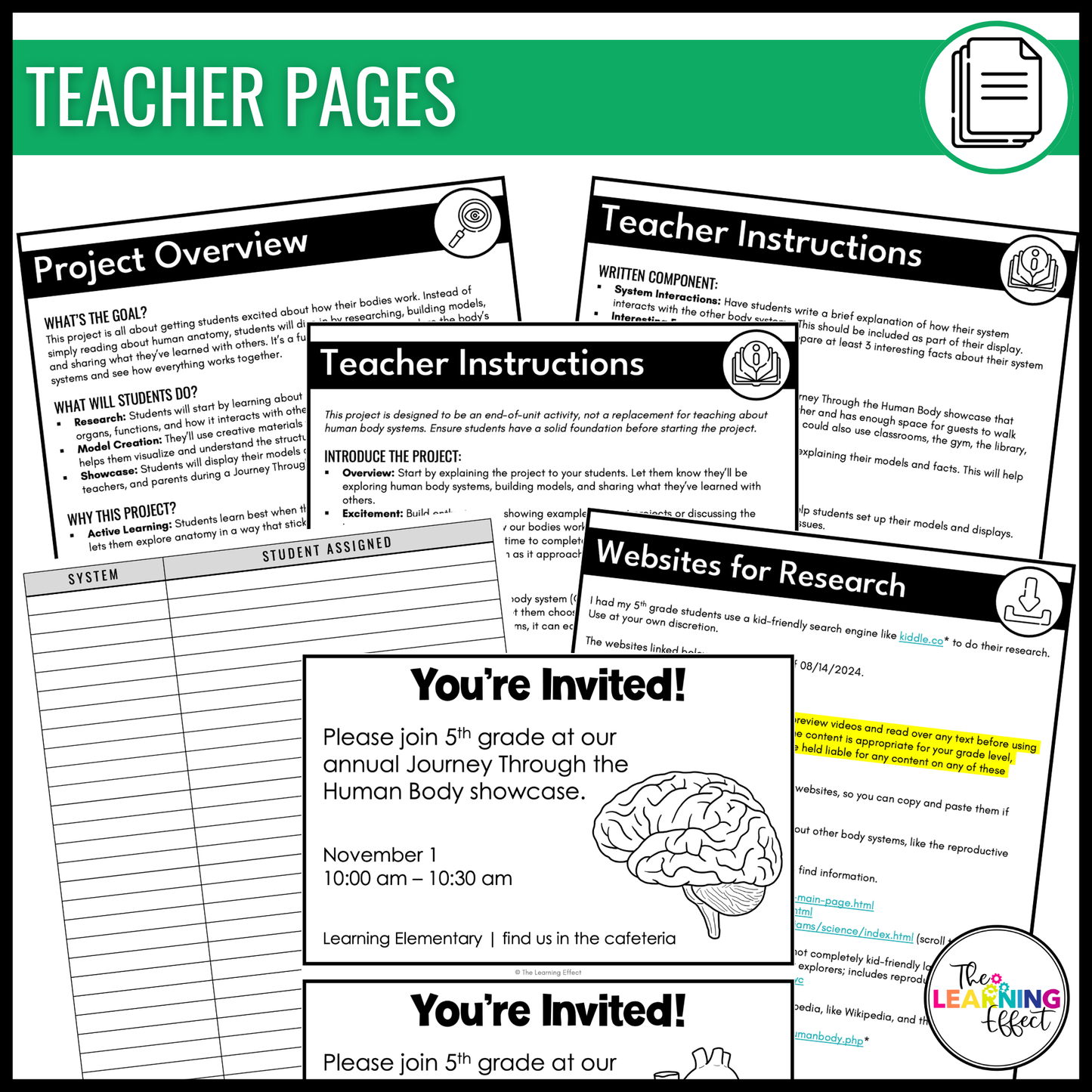 Human Body Systems Research and Model Project | Science Anatomy Activity