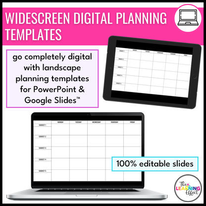 Editable Weekly Lesson Plan Templates 2026 | Teacher Planner | Black and White