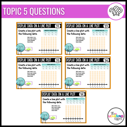 Measurement and Data Google Slides | 5th Grade Digital Task Cards Math Activity