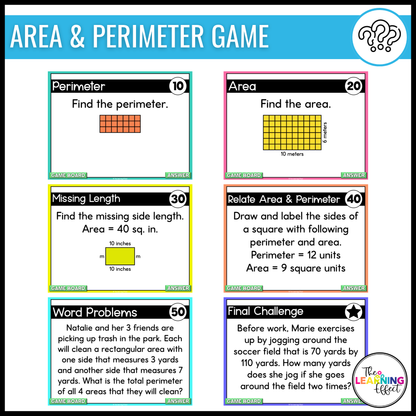 4th Grade Math Geometry and Measurement Game Shows BUNDLE | Test Prep Review Activities