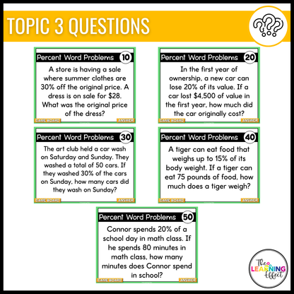 6th Grade Math Spiral Review #1 Game Show | End of Year Test Prep Activity