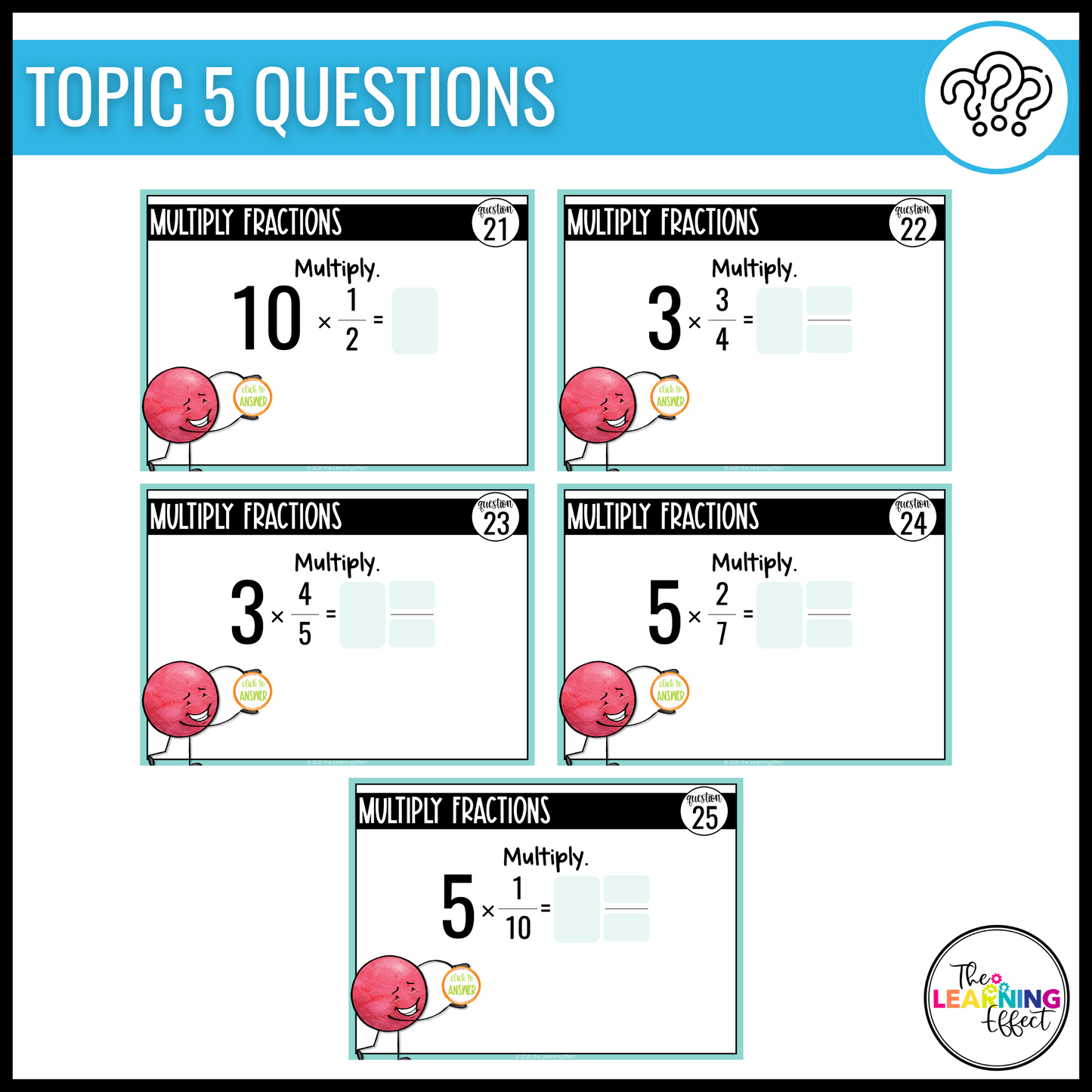 4th Grade Math Spiral Review #2 Google Slides | Digital Task Cards Test Prep Activity