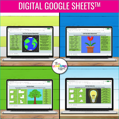 Earth Day Math Activities Digital Pixel Art | Measurement, Volume, Surface Area