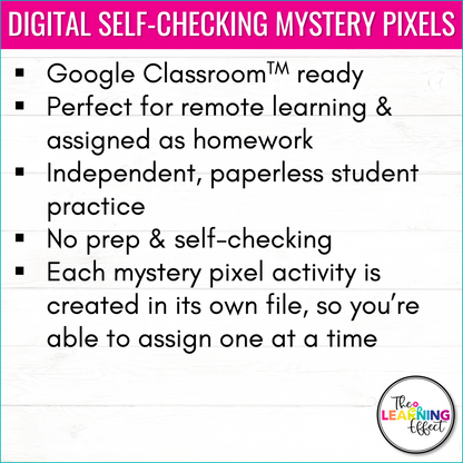 Fall Math Activities Digital Pixel Art | Decimals, Multiplication, Division