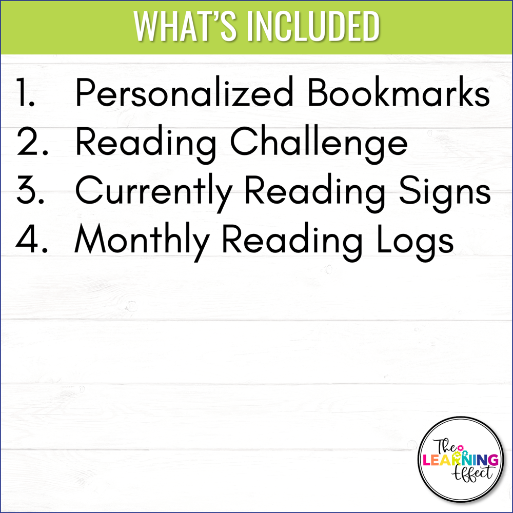 Reading Resources BUNDLE | Bookmarks, Posters, Reading Challenge, Logs