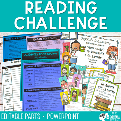 Reading Challenge | Genre Posters, Reading Logs, Incentives, Book Review