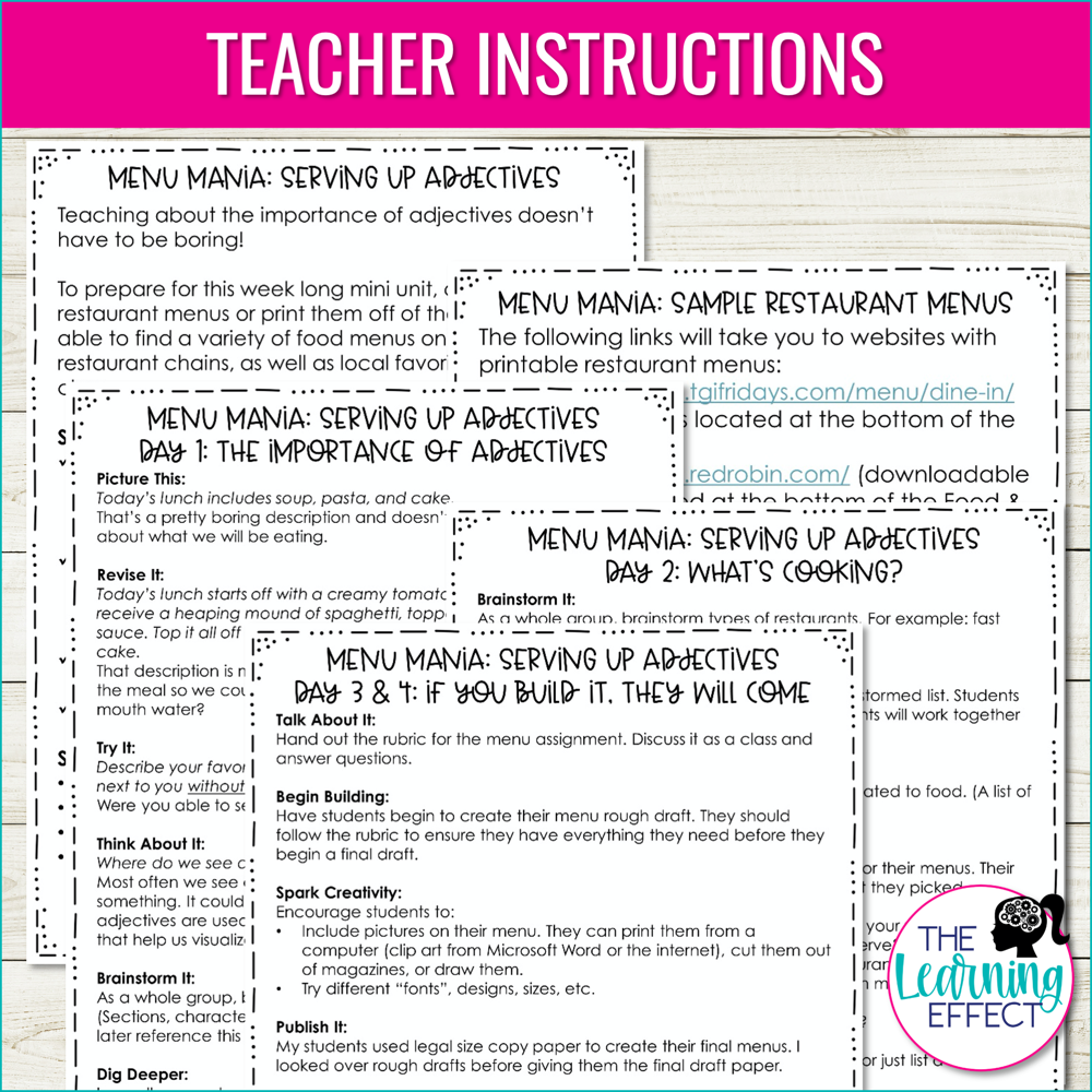 Adjectives Activity | Grammar Creative Project for Upper Elementary