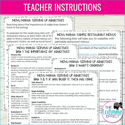 Adjectives Activity | Grammar Creative Project for Upper Elementary