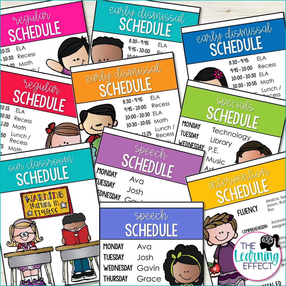 Daily Class Schedule Signs | Editable Classroom Posters