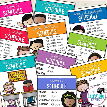 Daily Class Schedule Signs | Editable Classroom Posters
